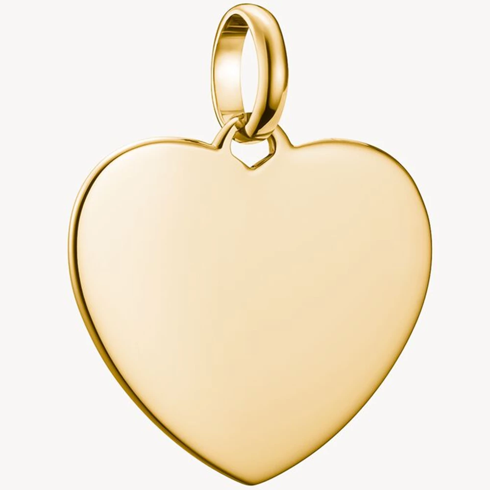 Thomas Sabo Connect gravírozható, szív alakú sárga arany charm - CC1274-413-39