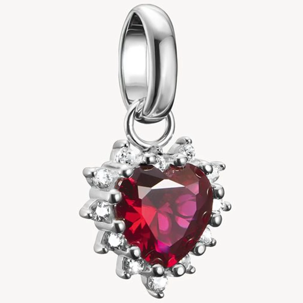 Thomas Sabo Connect piros cirkónia köves szív charm - CC1279-013-10