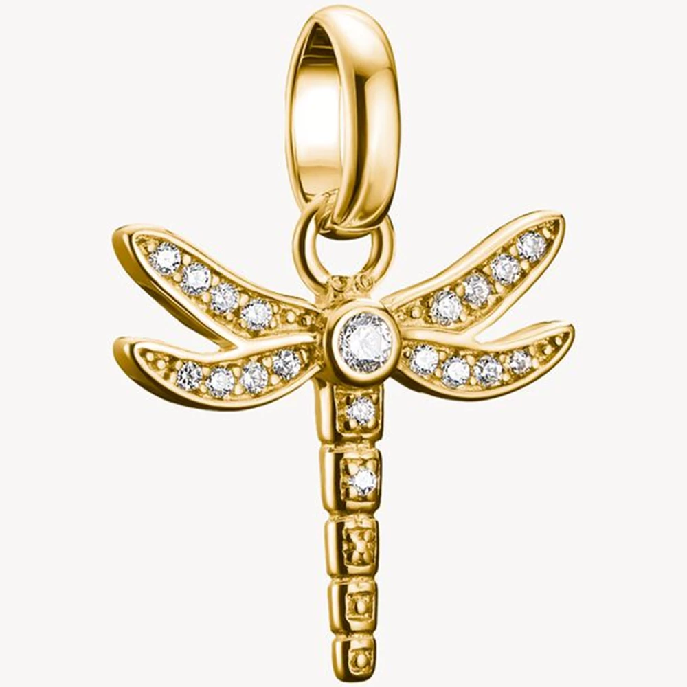 Thomas Sabo Connect cirkónia köves sárga arany szitakötő charm - CC1285-414-14