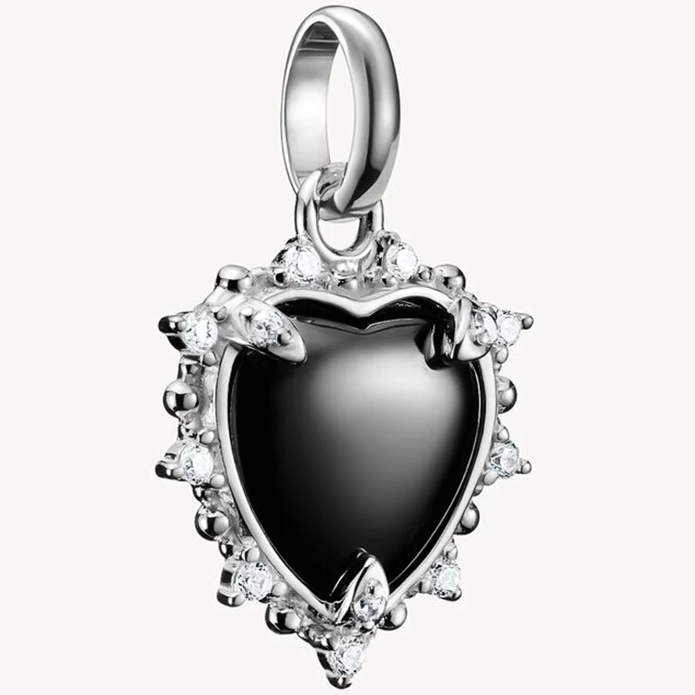 Thomas Sabo Connect fekete cirkónia köves ezüst szív charm - CC1286-643-11