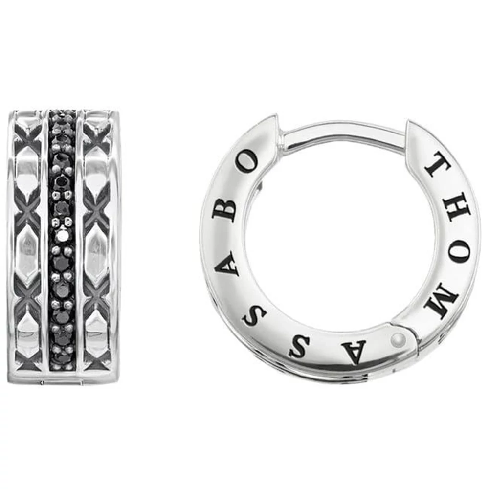 Thomas Sabo fekete köves karika fülbevaló - CR606-643-11