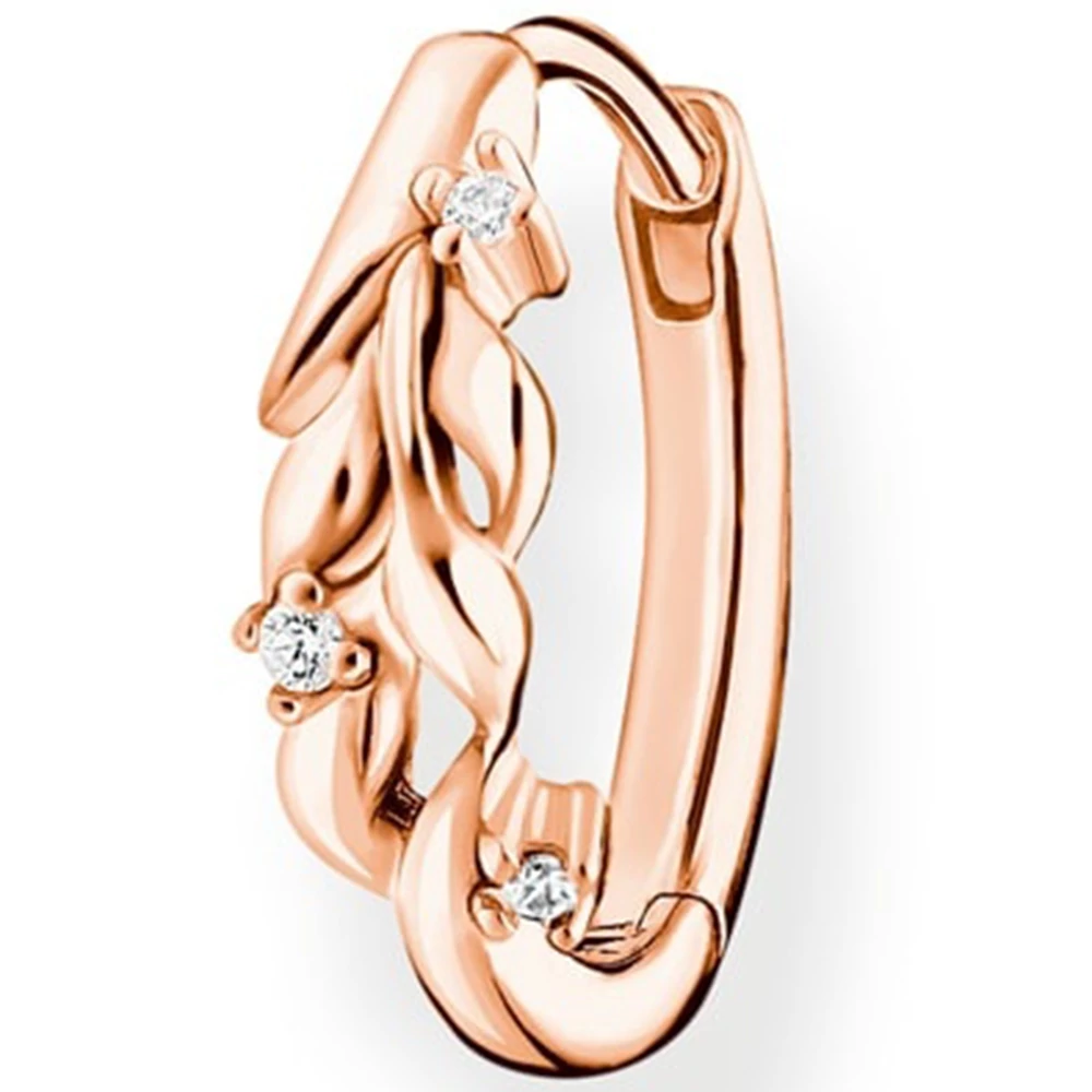 Thomas Sabo rozé arany bájos levelek fél pár fülbevaló - CR681-416-14