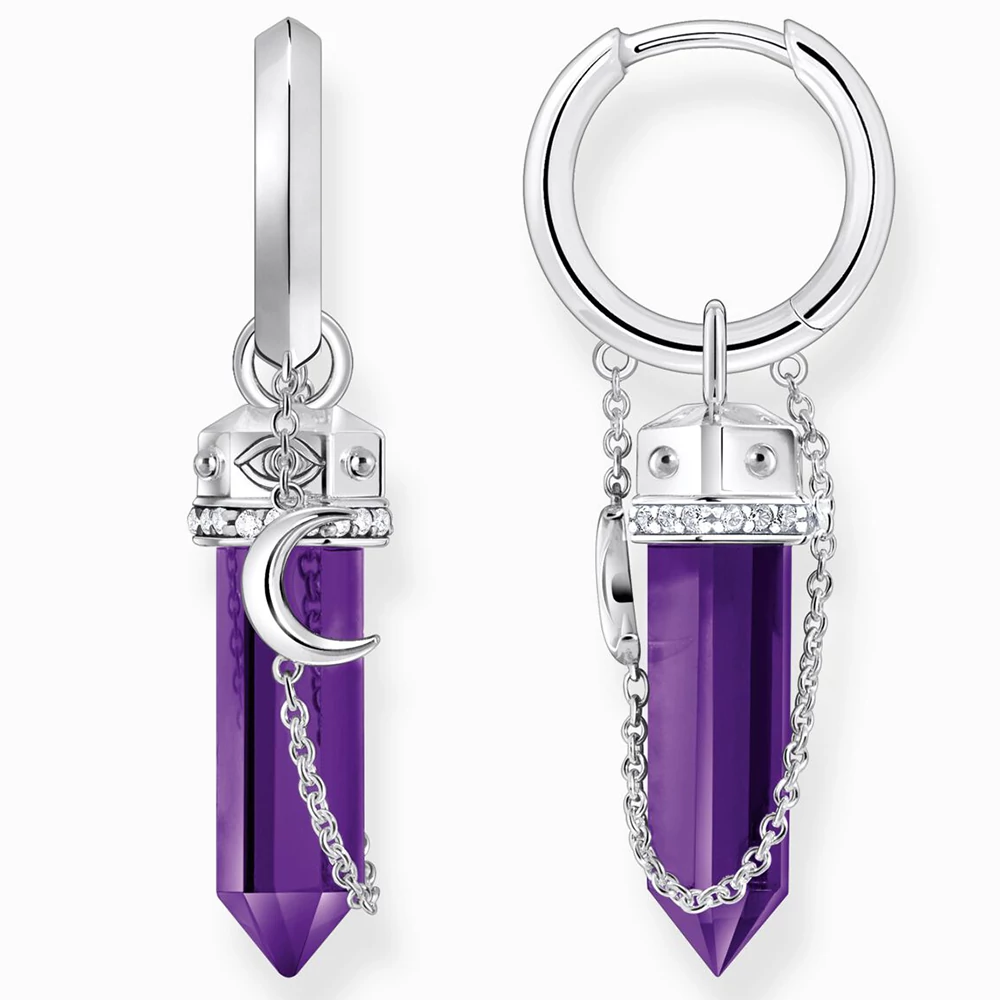 Thomas Sabo ezüst láncos ametiszt fülbevaló - CR722-643-13