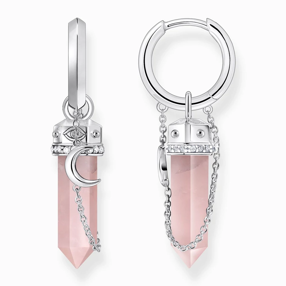 Thomas Sabo ezüst láncos rózsakvarc fülbevaló - CR722-643-9