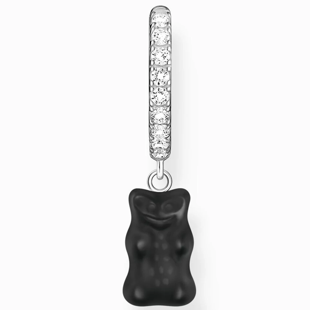 Thomas Sabo x HARIBO fekete gumimaci fél pár karika fülbevaló - CR726-052-11