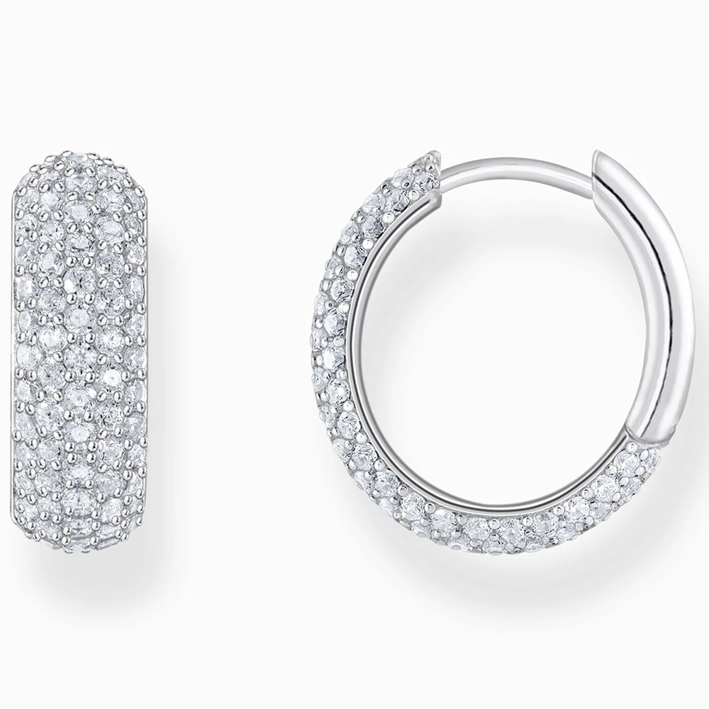 Thomas Sabo áttetsző cirkónia köves ezüst karika fülbevaló - CR731-051-14