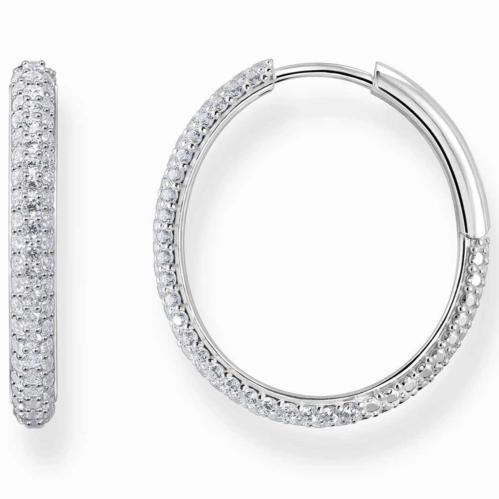 Thomas Sabo áttetsző cirkónia köves ezüst karika fülbevaló - CR732-051-14