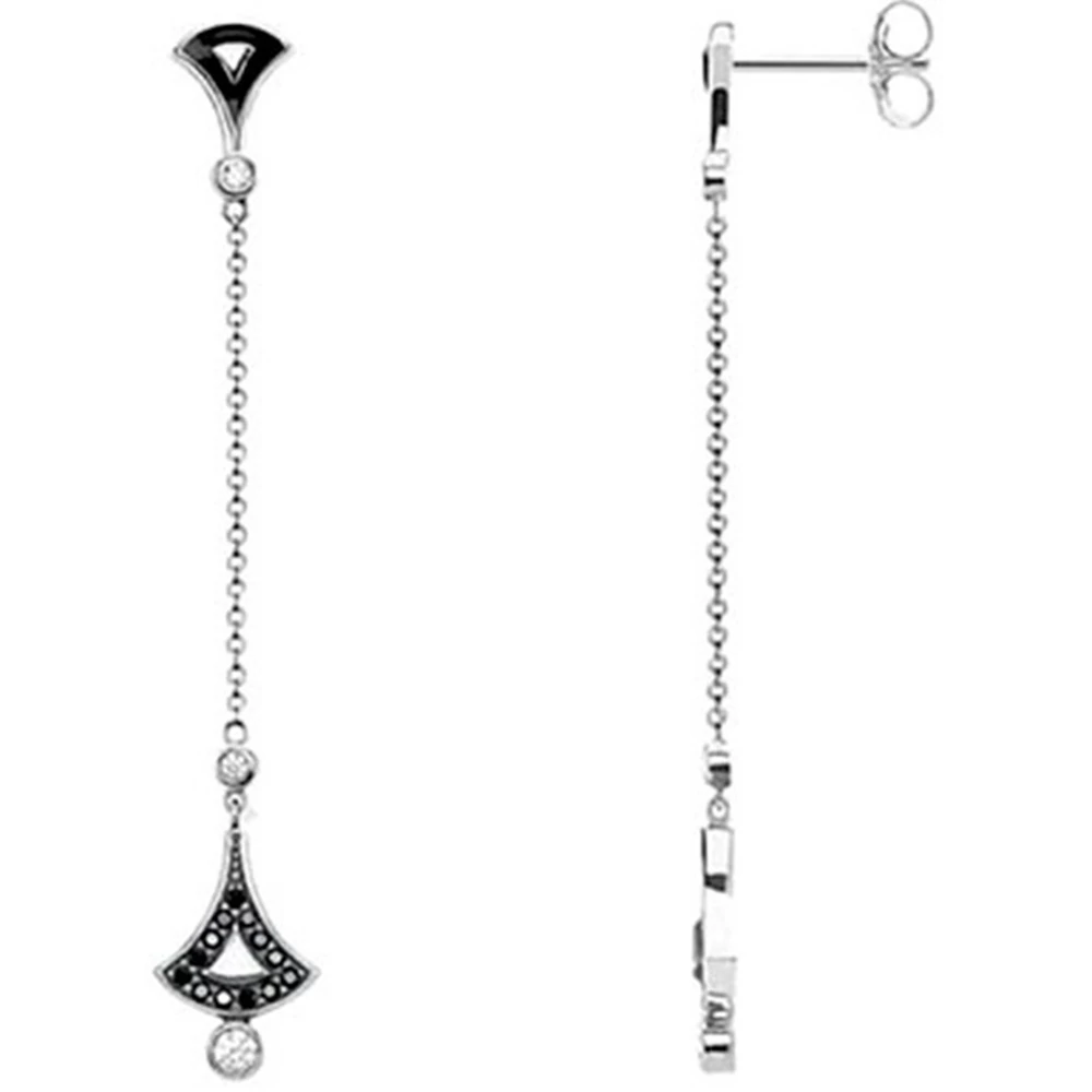 Thomas Sabo fekete cirkónia köves függő fülbevaló - H1989-691-11