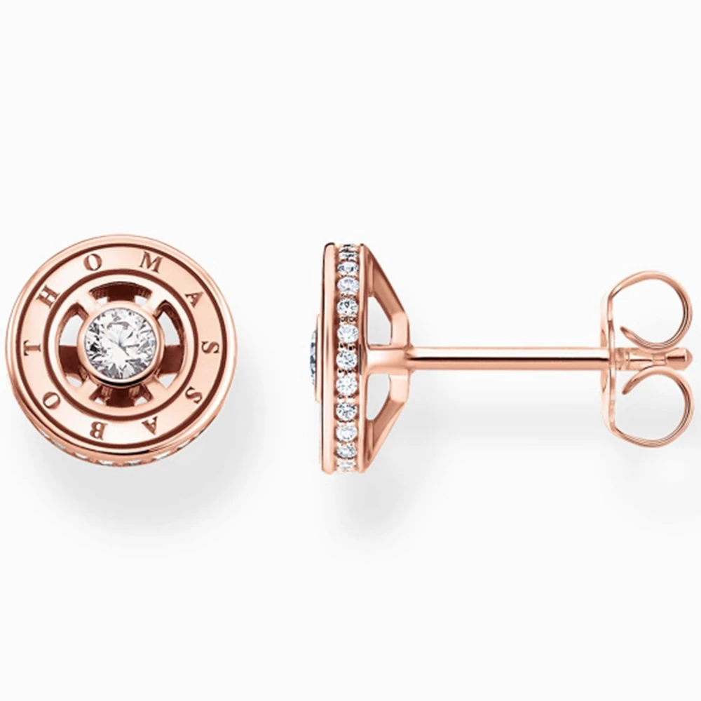 Thomas Sabo cirkónia köves rozé arany fülbevaló - H2062-416-14