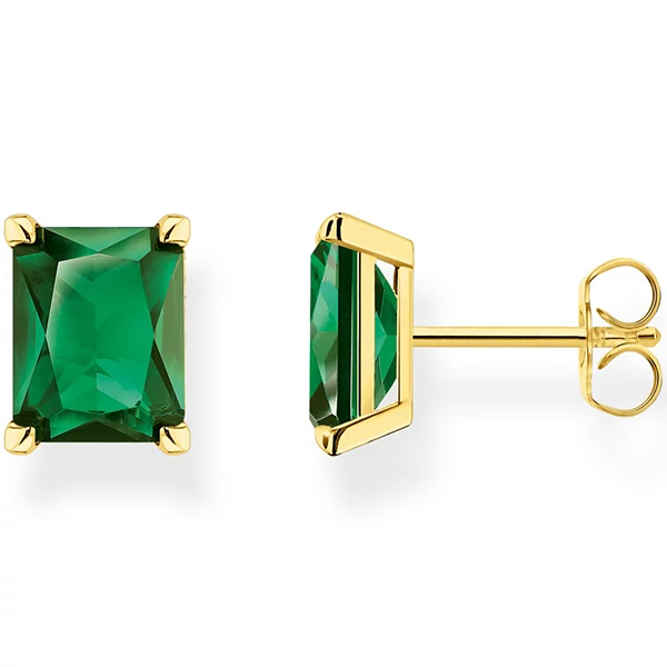Thomas Sabo fülbevaló zöld kővel - H2201-472-6