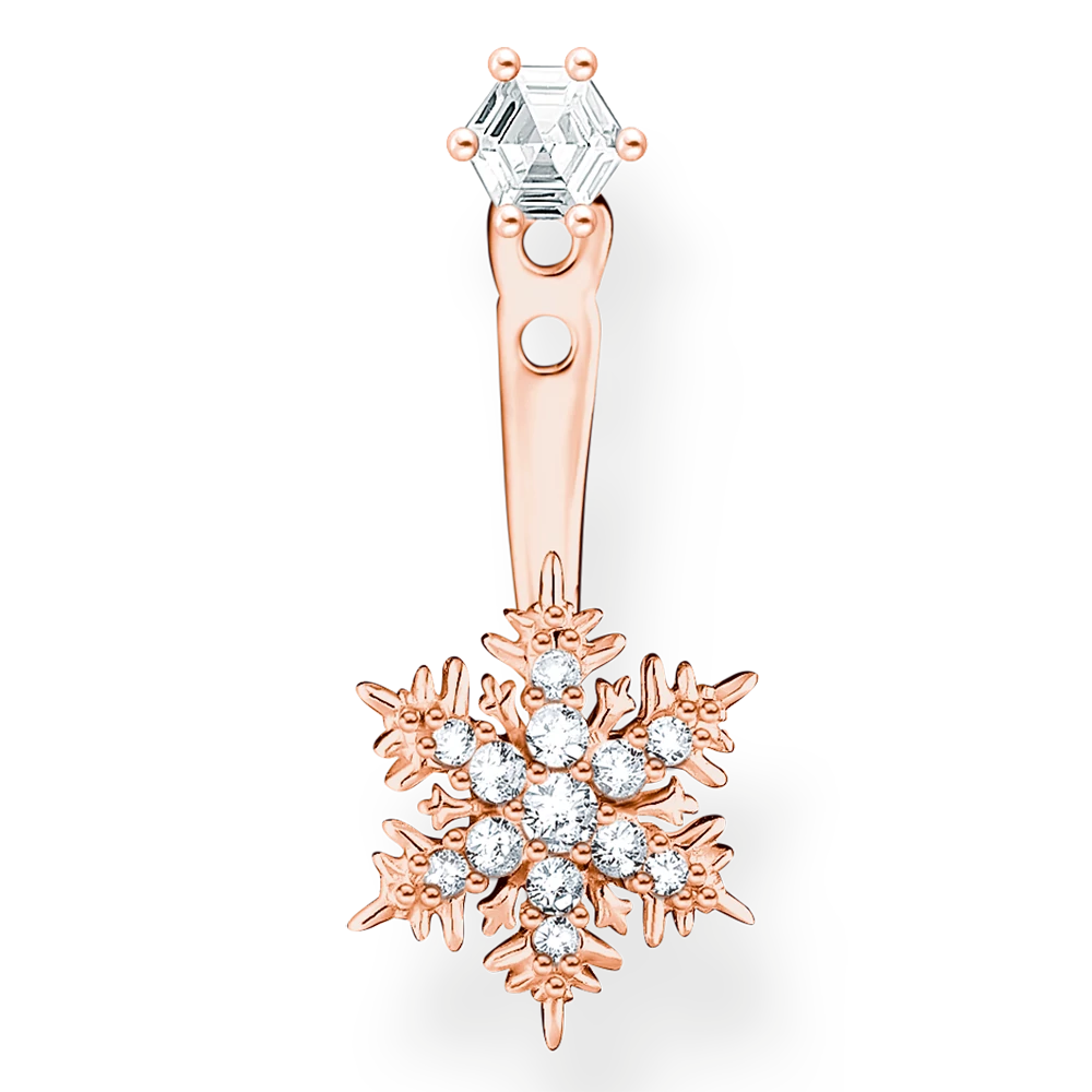 Thomas Sabo rozé hópehely fülbevaló - H2255-416-14
