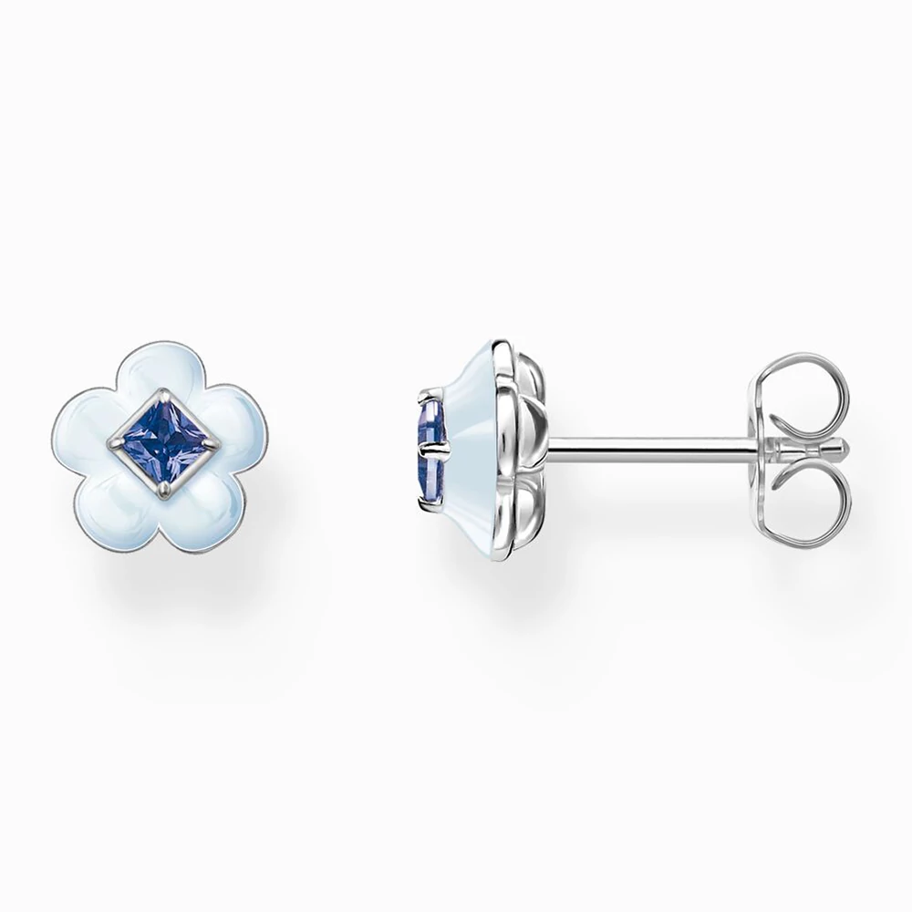 Thomas Sabo kék virágos fülbevaló - H2269-496-1