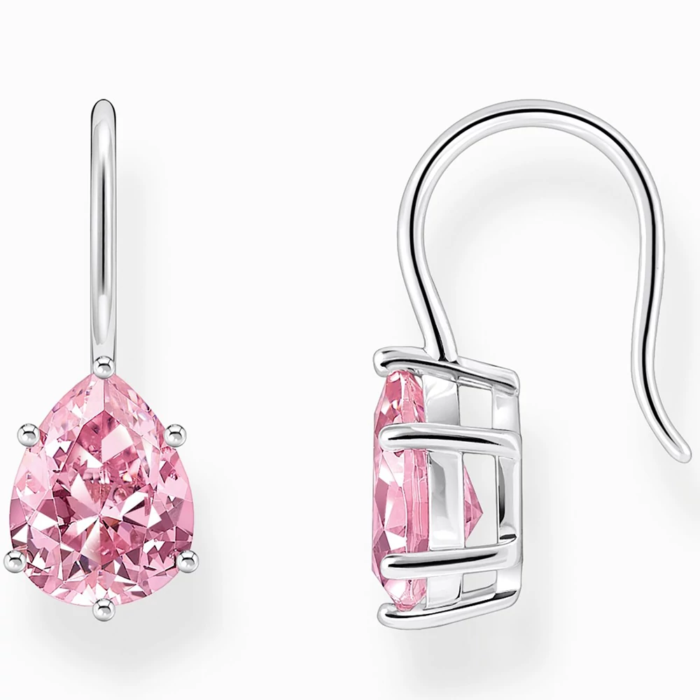 Thomas Sabo ezüst fülbevaló rózsaszín csepp cirkóniával - H2290-051-9