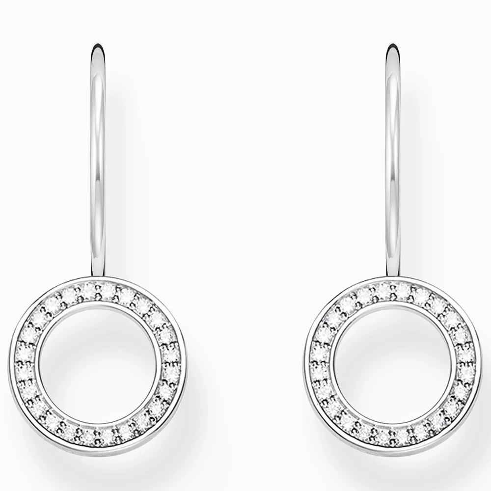 Thomas Sabo ezüst csillogó karika fülbevaló - H2291-051-14