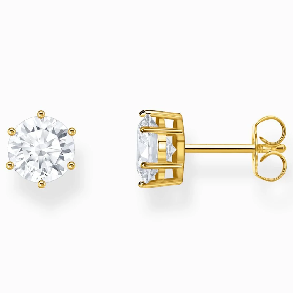 Thomas Sabo áttetsző cirkónia köves arany fülbevaló - H2300-414-14
