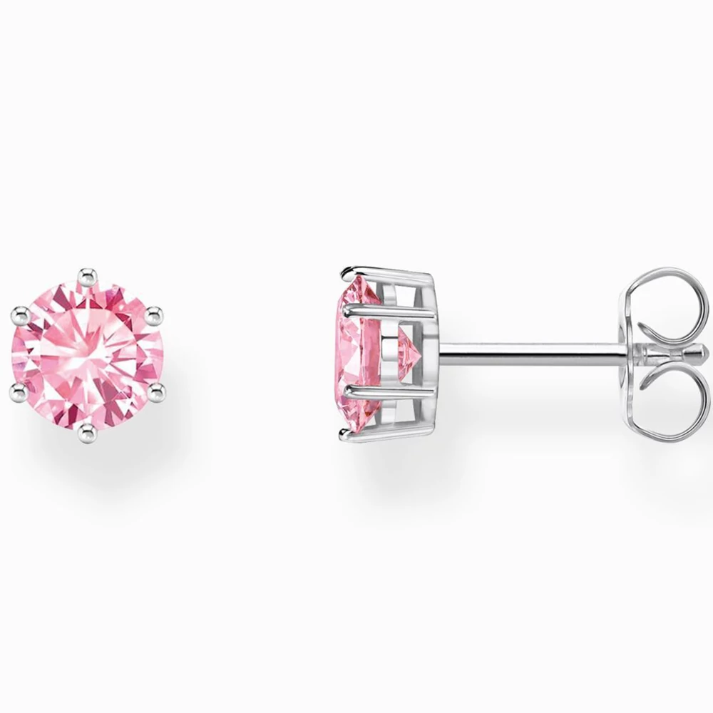 Thomas Sabo rózsaszín cirkónia köves ezüst fülbevaló - H2301-051-9