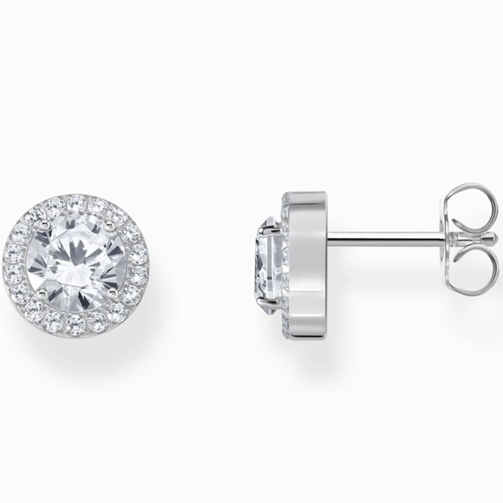 Thomas Sabo áttetsző cirkónia köves ezüst kör fülbevaló - H2304-051-14