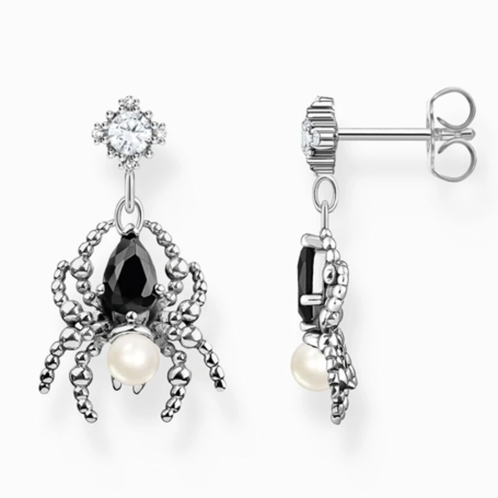Thomas Sabo fekete pók fülbevaló édesvízi gyönggyel - H2313-167-7