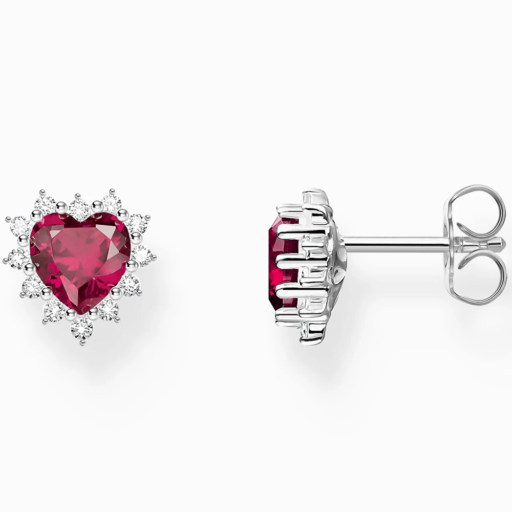 Thomas Sabo ezüst piros szív fülbevaló - H2315-013-10