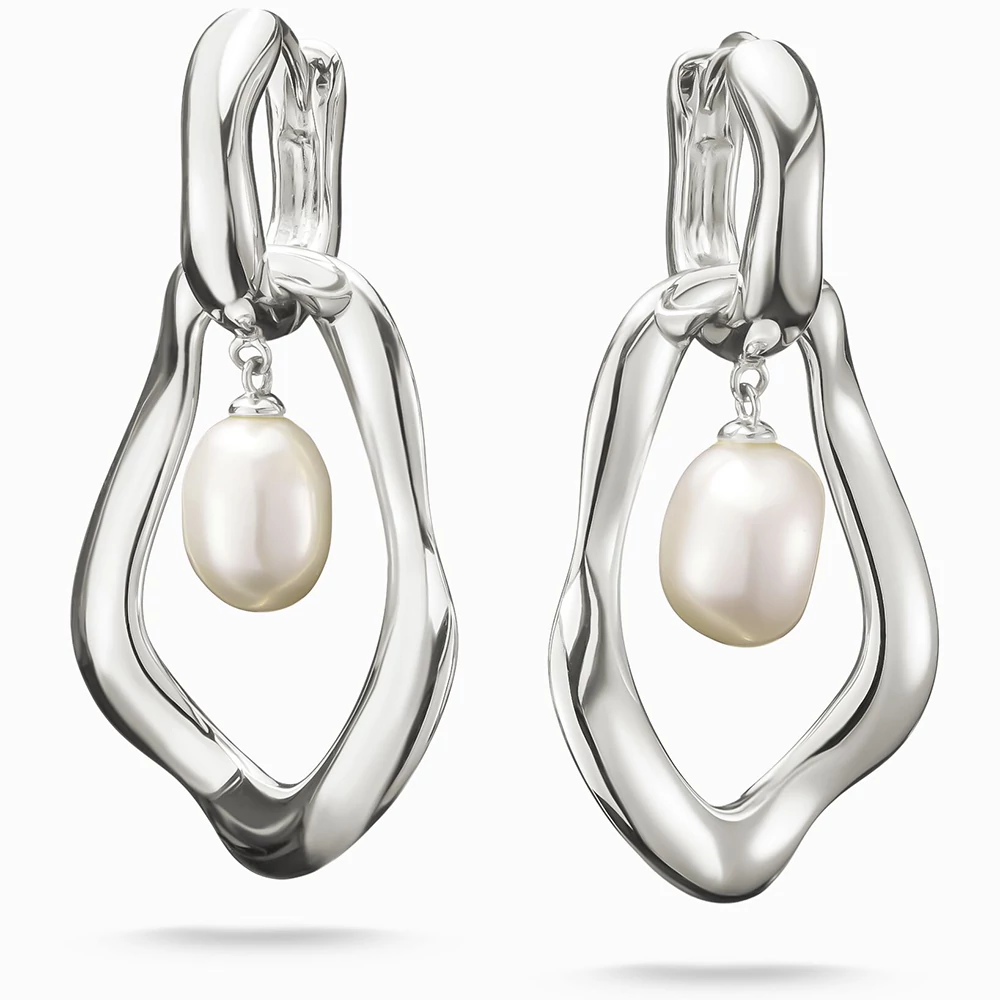 Thomas Sabo ezüst organikus gyöngy fülbevaló - H2321-082-14 - Natural Beauty