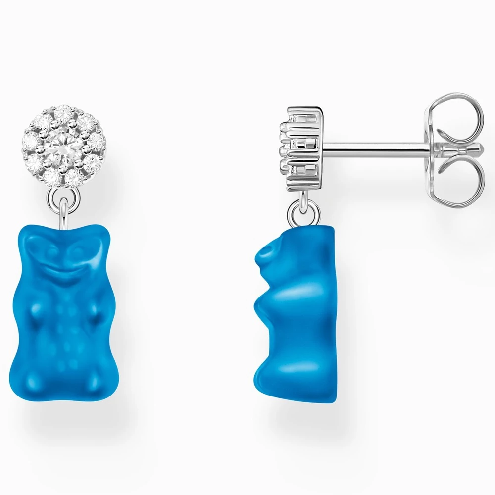 Thomas Sabo ezüst fülbevaló lógó kék Haribo gumimacival - H2330-052-1