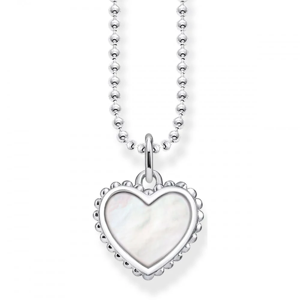 Thomas Sabo gyöngyház szív ezüst nyaklánc - KE1760-029-14-L45