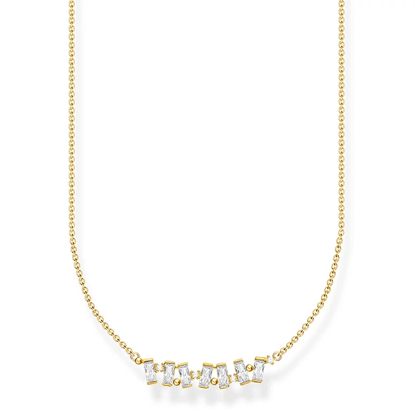 Thomas Sabo sárga arany csillogó cirkónia nyaklánc - KE2095-414-14-L45V