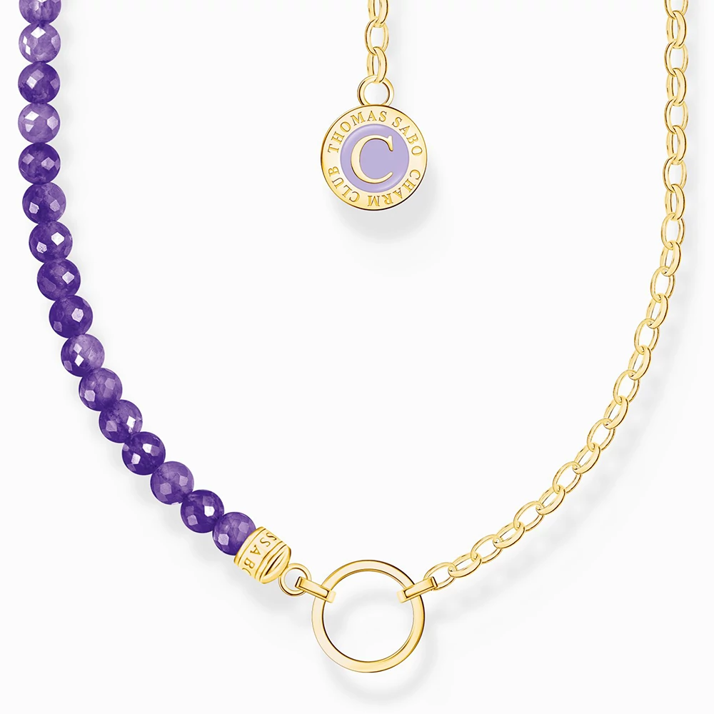 Thomas Sabo Charmista Coin aranyozott és ametiszt nyaklánc - KE2190-427-13-L45V