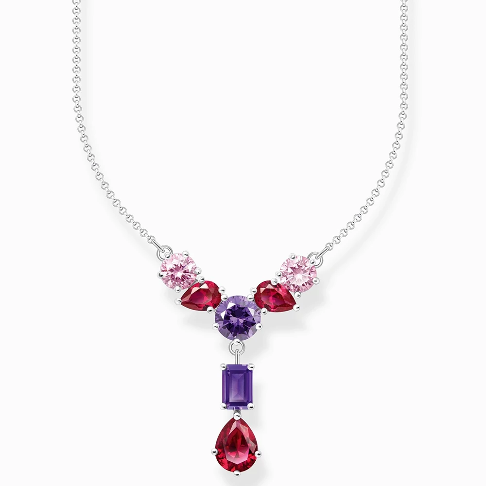 Thomas Sabo Y ezüst nyaklánc színes cirkóniával - KE2195-477-7-L45V