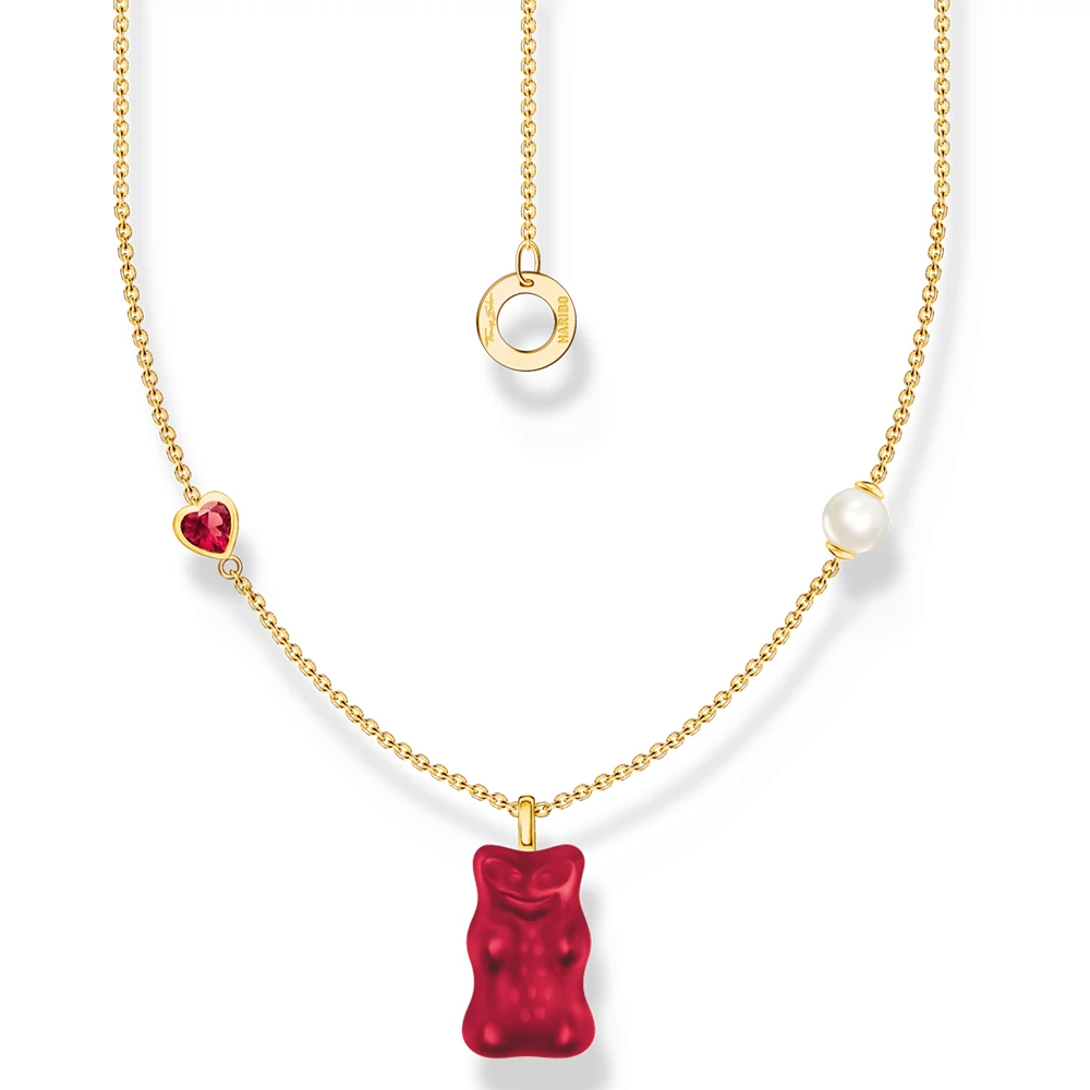 Thomas Sabo x HARIBO piros gumimaci arany nyaklánc - KE2206-430-10-L45V