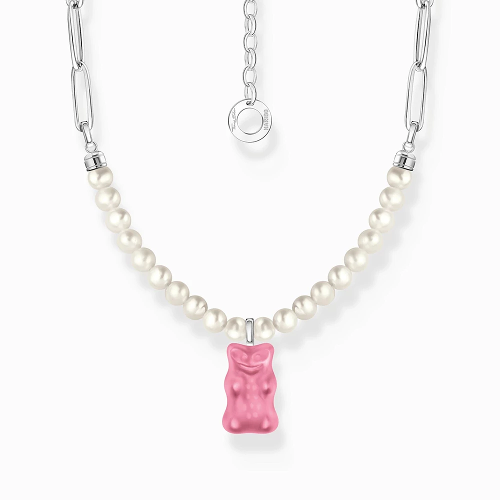 Thomas Sabo x HARIBO rózsaszín gumimaci gyöngyös nyaklánc - KE2207-082-9-L45V