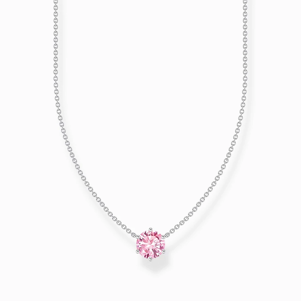 Thomas Sabo rózsaszín cirkónia medálos ezüst nyaklánc - KE2210-051-9-L45V