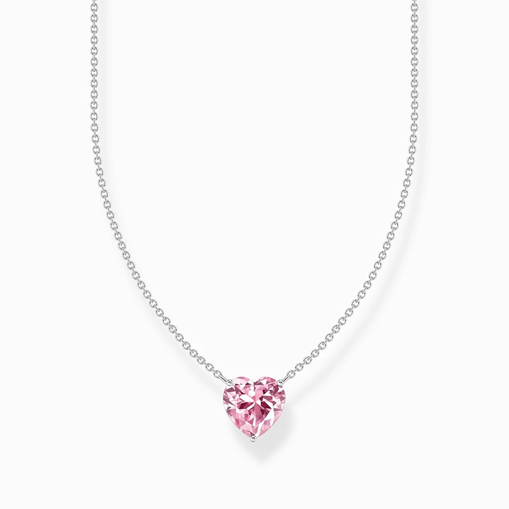 Thomas Sabo ezüst nyaklánc rózsaszín szív cirkóniával - KE2211-051-9-L45V
