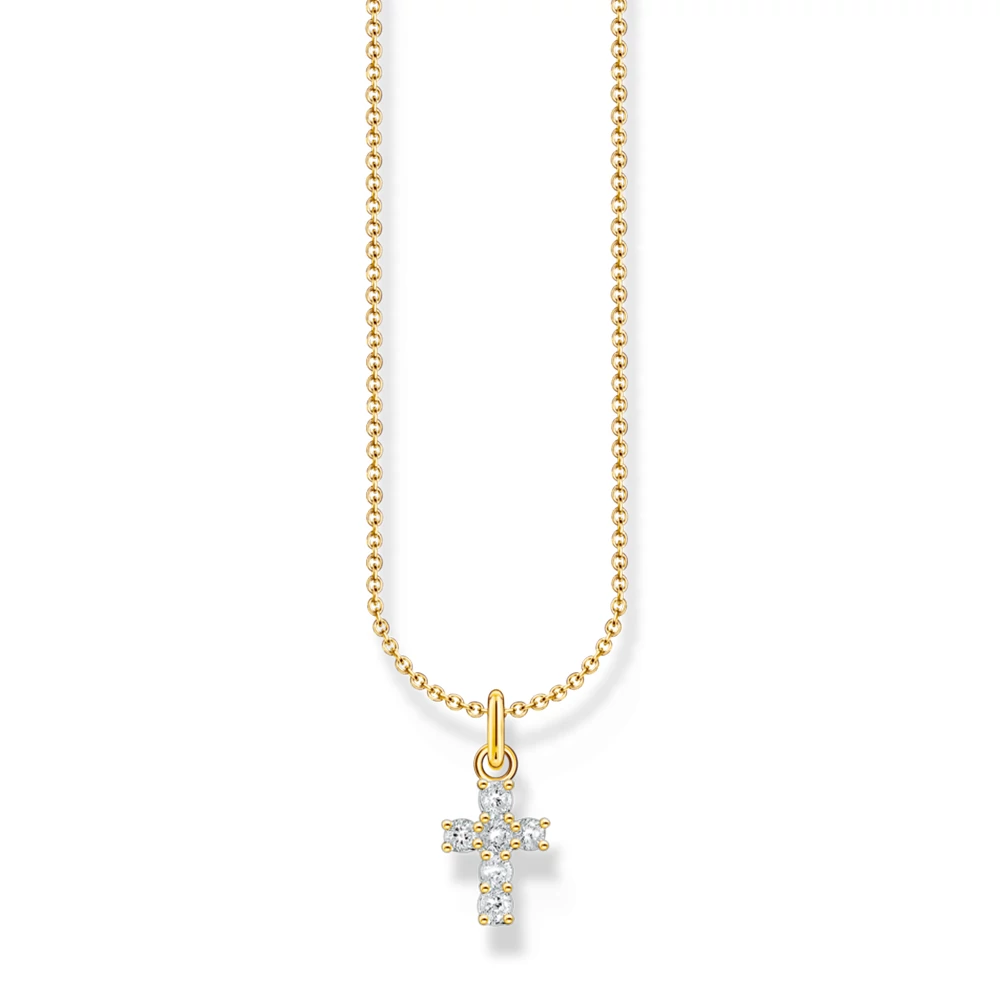 Thomas Sabo aranyozott kereszt nyaklánc - KE2226-414-14-L45V