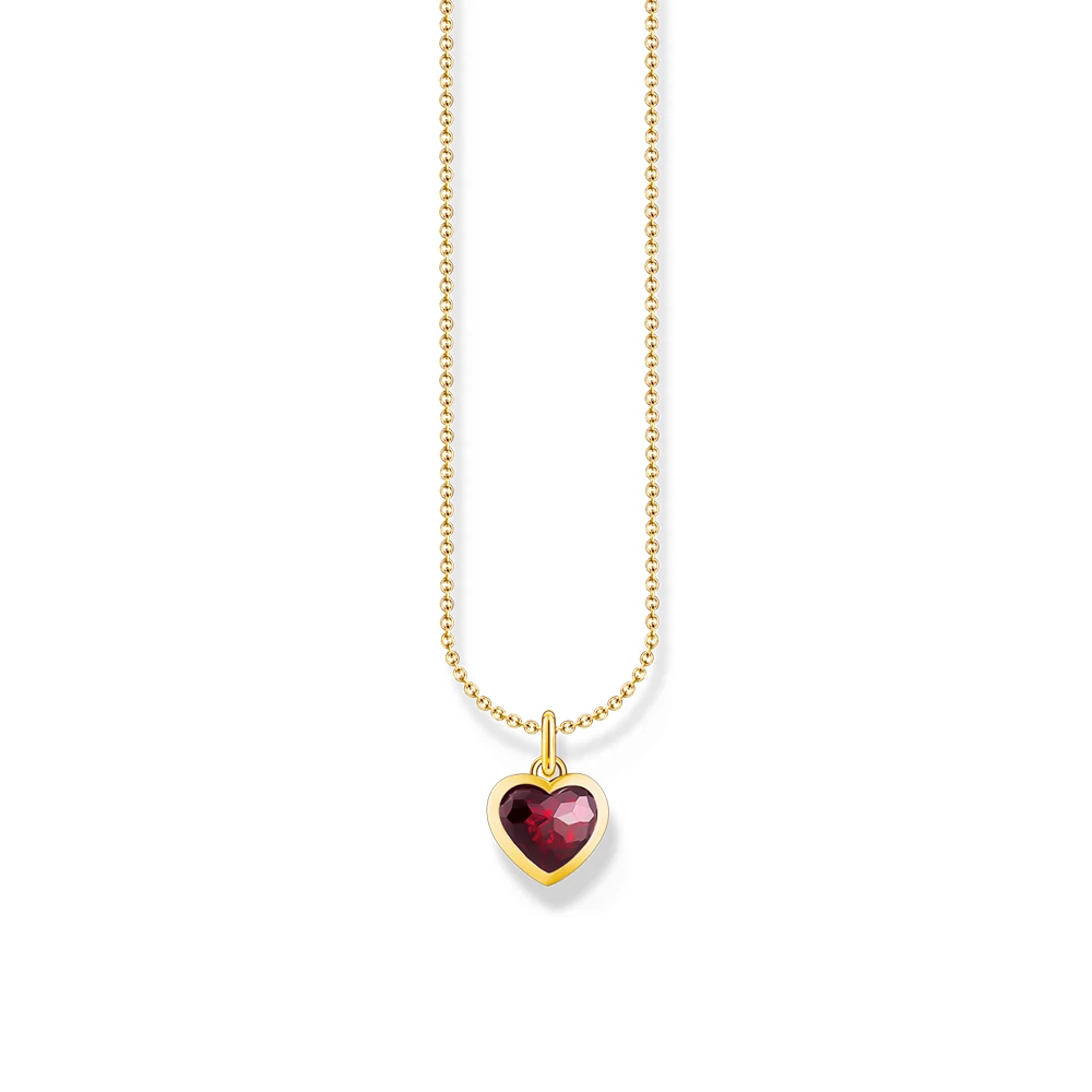 Thomas Sabo aranyozott nyaklánc piros szív medállal - KE2268-414-10-L45V