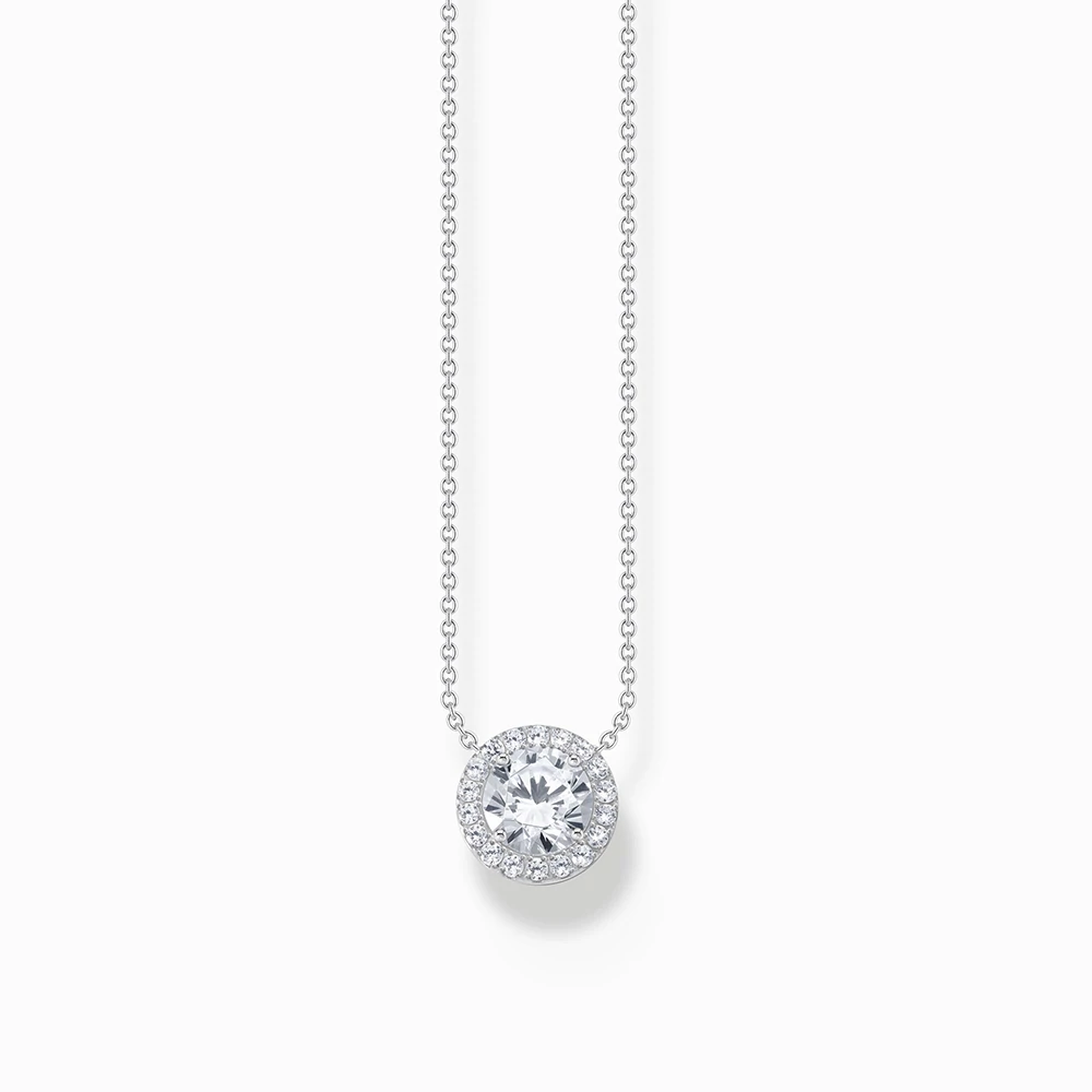 Thomas Sabo ezüst nyaklánc áttetsző cirkónia kör medállal - KE2279-051-14-L45V