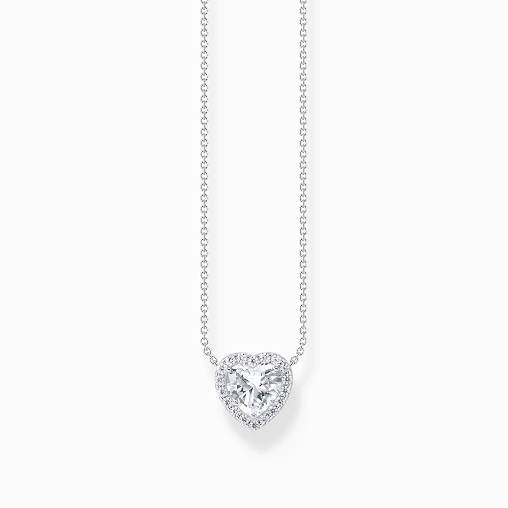 Thomas Sabo ezüst nyaklánc áttetsző cirkónia szív medállal - KE2280-051-14-L45V