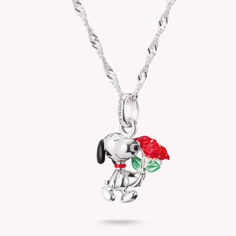 Thomas Sabo Snoopy piros rózsával PEANUTS nyaklánc - KE2353-664-7-L45V