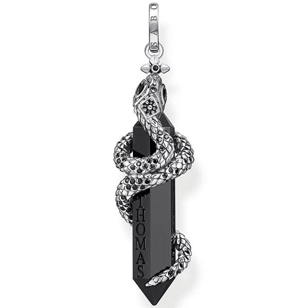 Thomas Sabo onyx kő kígyóval medál - PE944-641-11