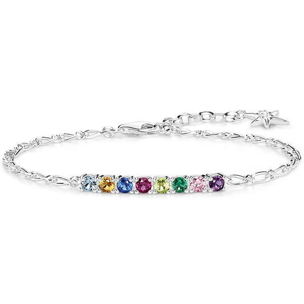 Thomas Sabo ezüst karkötő színes kövekkel - SCA150333
