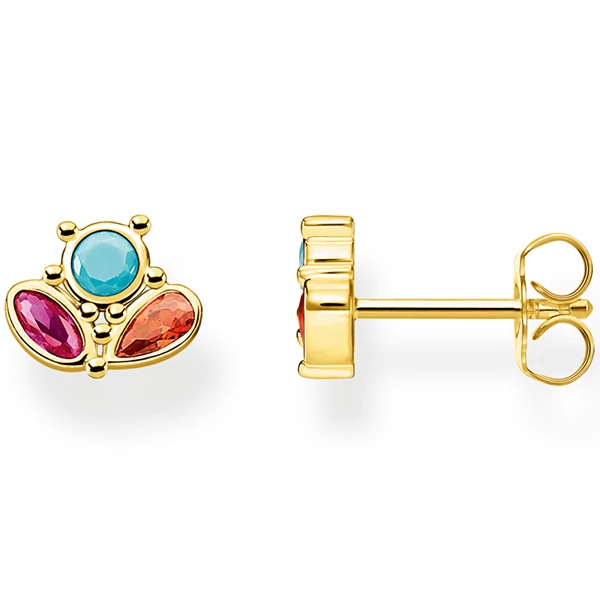 Thomas Sabo aranyozott színes köves fülbevaló - SCH150332