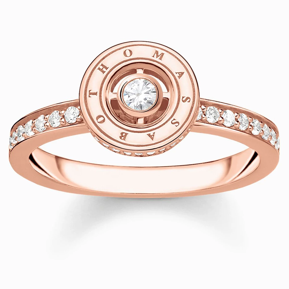 Thomas Sabo fehér köves rozé arany gyűrű - TR2255-416-14-52