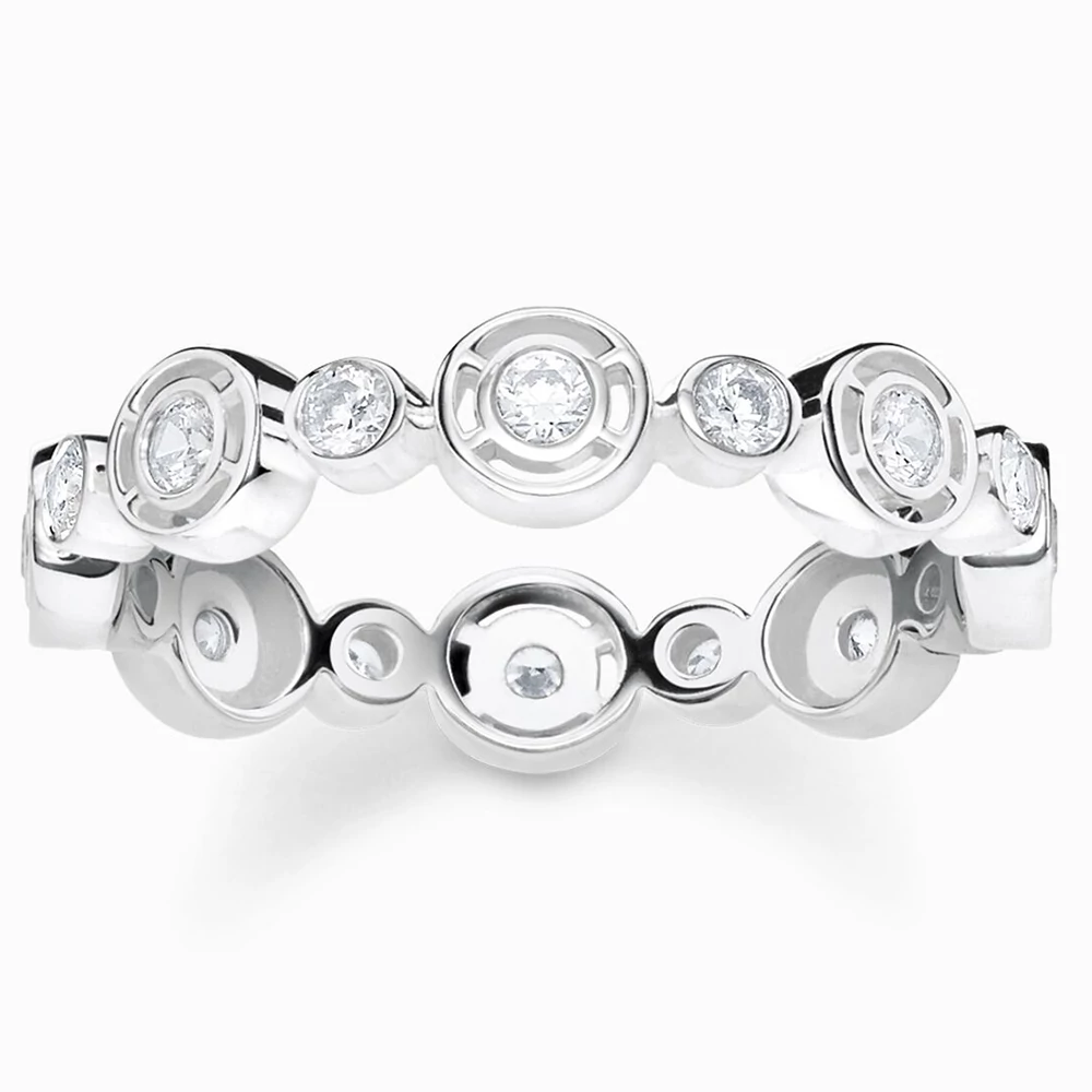 Thomas Sabo ezüst gyűrű fehér kövekkel - TR2256-051-14-50