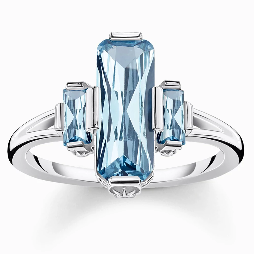 Thomas Sabo kék köves ezüst gyűrű - TR2267-009-1-52