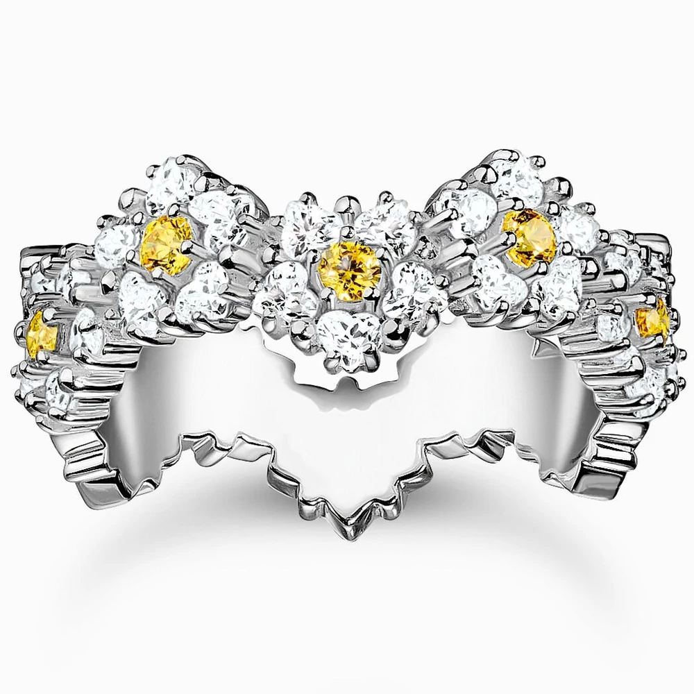 Thomas Sabo ezüst százszorszép gyűrű cirkónia kövekkel - TR2337-051-4-48