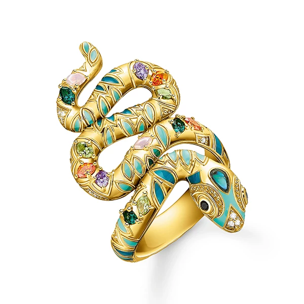 Thomas Sabo sárga arany kígyó gyűrű - TR2338-974-7-48