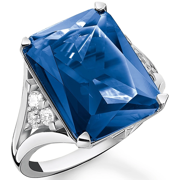 Thomas Sabo kék köves gyűrű - TR2339-166-1-56