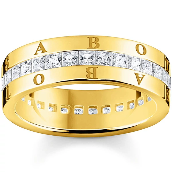 Thomas Sabo pavé gyűrű fehér kövekkel - TR2361-414-14-56