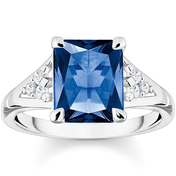 Thomas Sabo kék köves gyűrű - TR2362-166-1-52