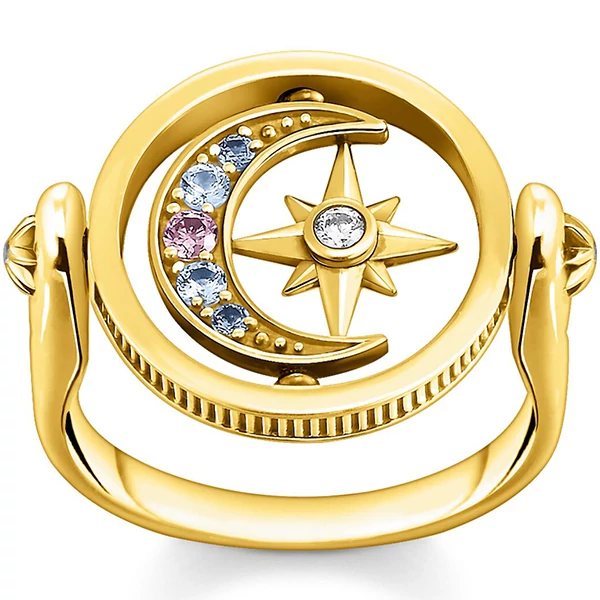 Thomas Sabo holdas és csillagos gyűrű - TR2377-959-7-54